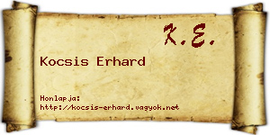 Kocsis Erhard névjegykártya